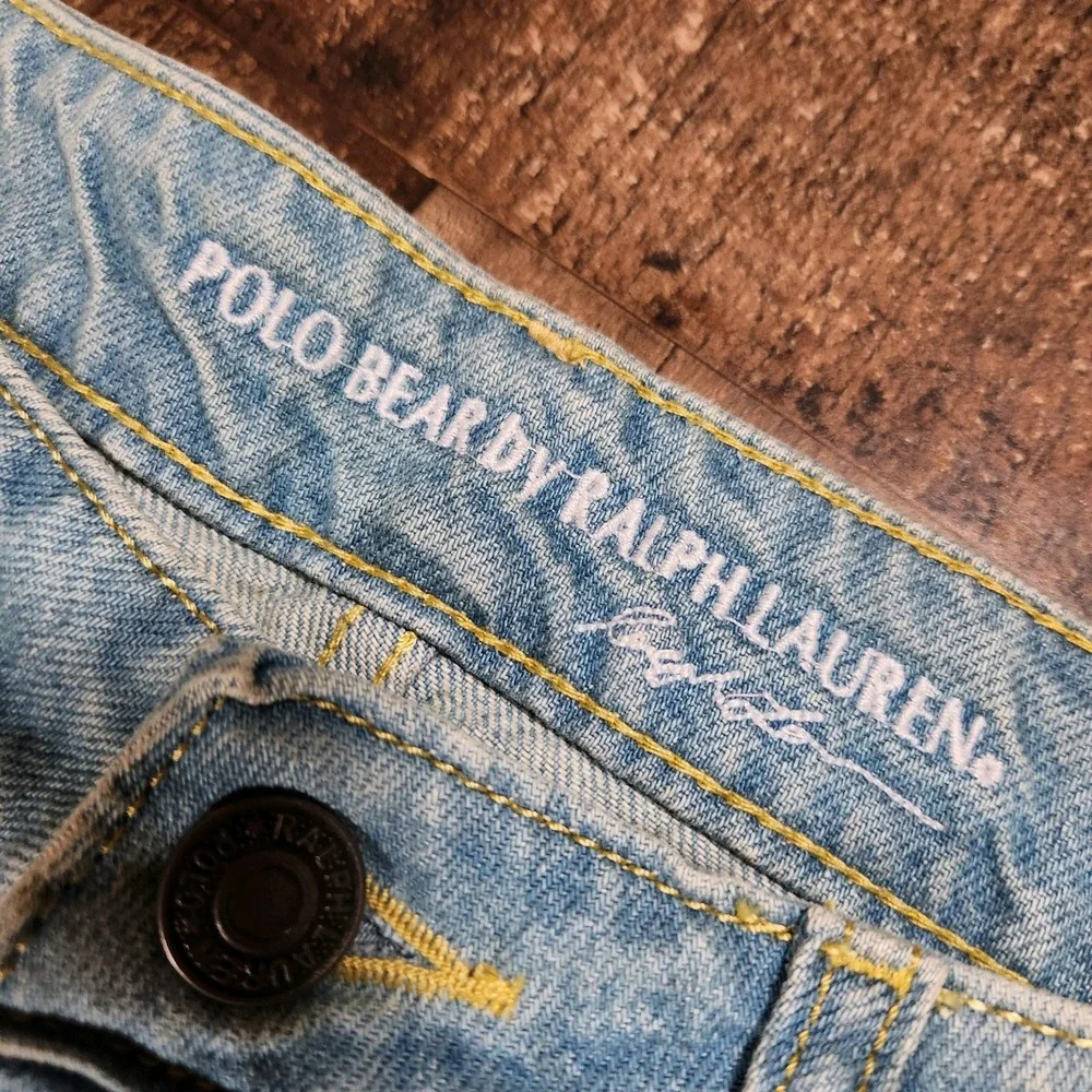 Polo Ralph Lauren Bear Baggy Jeans Mens 34x27 Blue Pants Dubai Preppy